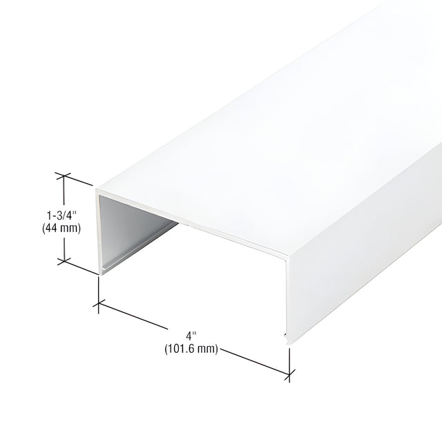 CRL-U.S. Aluminum Center Hung Door Header, White KYNAR® Paint- 21'-4"