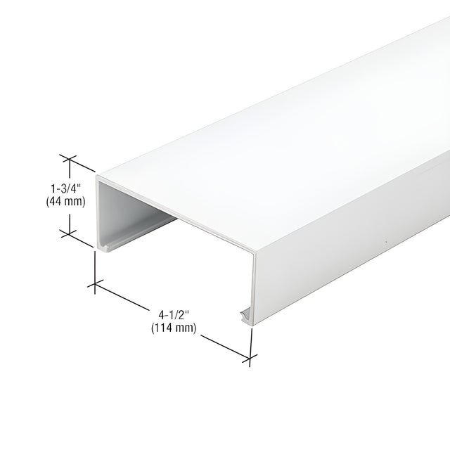 CRL-U.S. Aluminum Center Hung Door Header, White KYNAR® Paint- 24'-2"