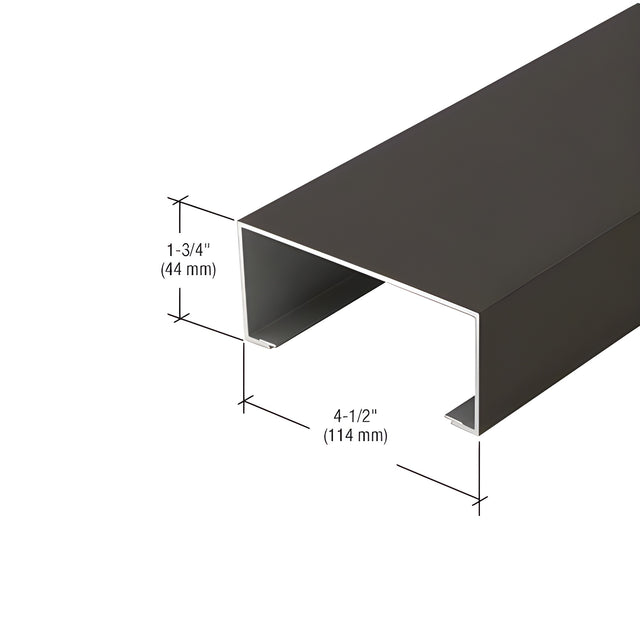 CRL-U.S. Aluminum Center Hung Door Jamb, Bronze Black Anodized - 24'-2"