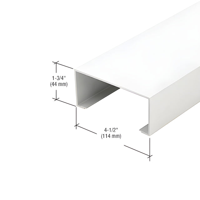 CRL-U.S. Aluminum Center Hung Door Jamb, White KYNAR® Paint - 24'-2"