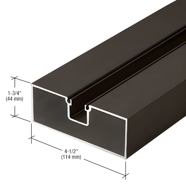 CRL-U.S. Aluminum Center Hung Hollow Door Jamb, Bronze Black Anodized - 21'-8"