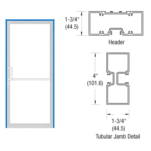 CRL-U.S. Aluminum Class I Bronze Anodized 39-1/2" x 85-3/4" Left Hand Up and Over Single Door Frame