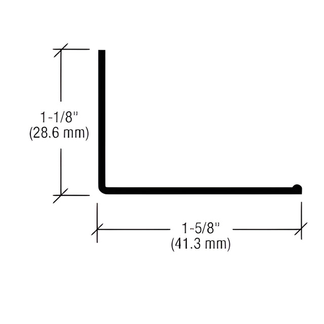 CRL-U.S. Aluminum Class I Bronze Anodized Molding, 1-5/8" x 1-1/8" - 21'-2"