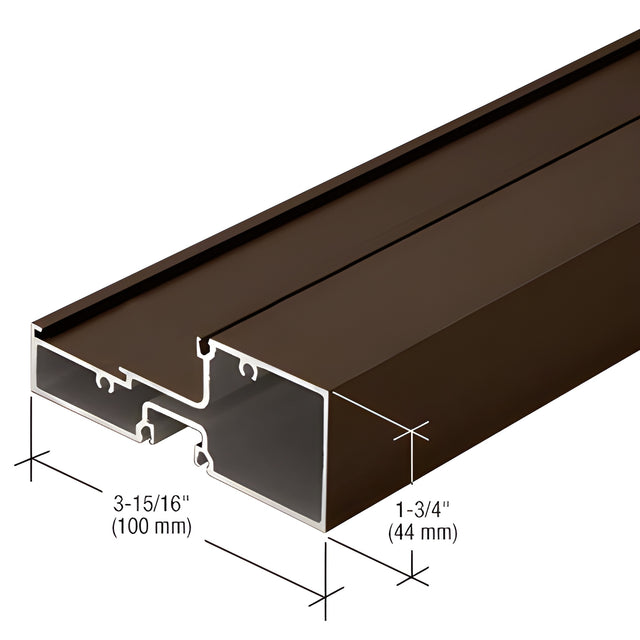 CRL-U.S. Aluminum Class I Bronze Black Anodized Intermediate Horizontal Mullion - 24'-2"