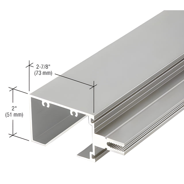 CRL-U.S. Aluminum Clear Anodized 2-7/8" Perimeter Mullion for Screw Spline and Multi-Lite Units - 24'-2"