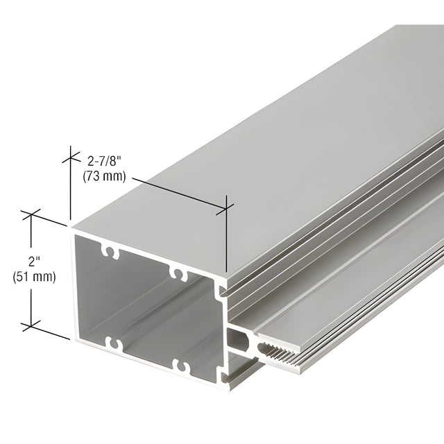 CRL-U.S. Aluminum Clear Anodized 2-7/8" Vertical/Horizontal Mullion for Screw Spline and Multi-Lite Units - 24'-2"