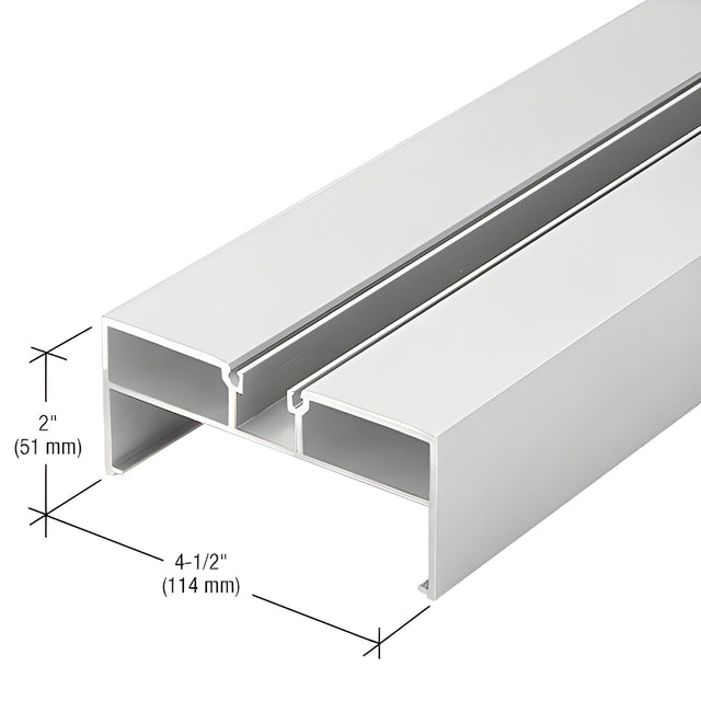 CRL-U.S. Aluminum Clear Anodized 4-1/2" x 2" Hollow Door Jamb - 24'-2"