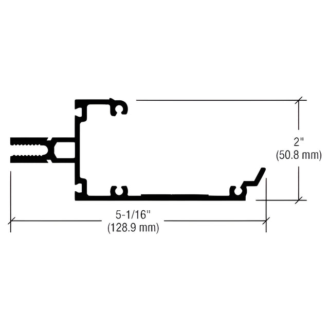 CRL-U.S. Aluminum Clear Anodized 4" Head/Sill - 24'-2"