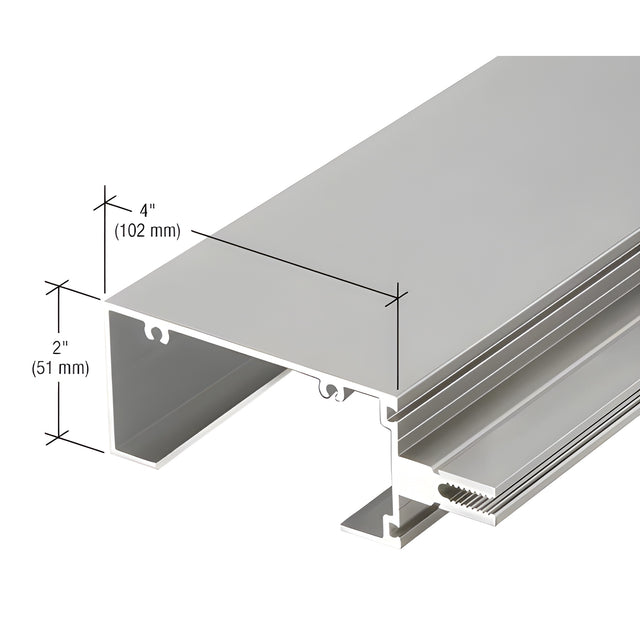 CRL-U.S. Aluminum Clear Anodized 4" Perimeter Mullion for Screw Spline and Multi-Lite Units - 24'-2"