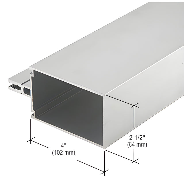 CRL-U.S. Aluminum Clear Anodized 4" Vertical/Horizontal Mullion - 24'-2"