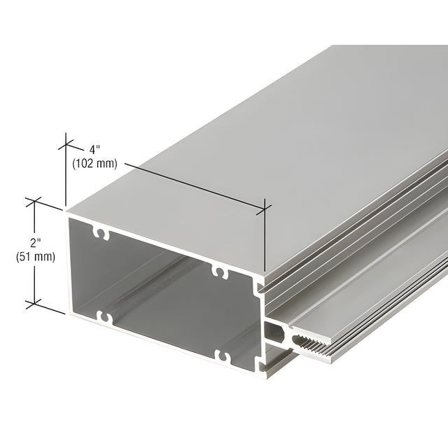 CRL-U.S. Aluminum Clear Anodized 4" Vertical/Horizontal Mullion for Screw Spline and Multi-Lite Units - 24'-2"