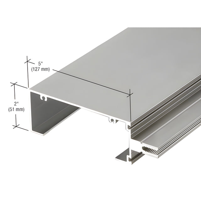 CRL-U.S. Aluminum Clear Anodized 5" Perimeter Mullion for Screw Spline and Multi-Lite Units - 24'-2"