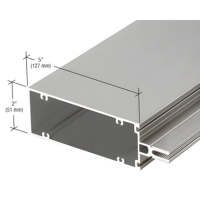 CRL-U.S. Aluminum Clear Anodized 5" Vertical/Horizontal Mullion for Screw Spline and Multi-Lite Units - 24'-2"
