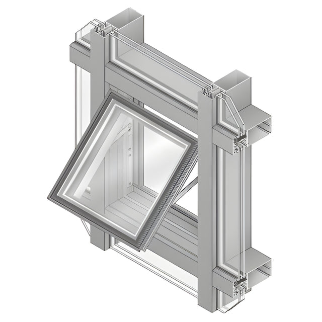 CRL-U.S. Aluminum Clear Anodized 7500 Series Project-Out Bottom Window