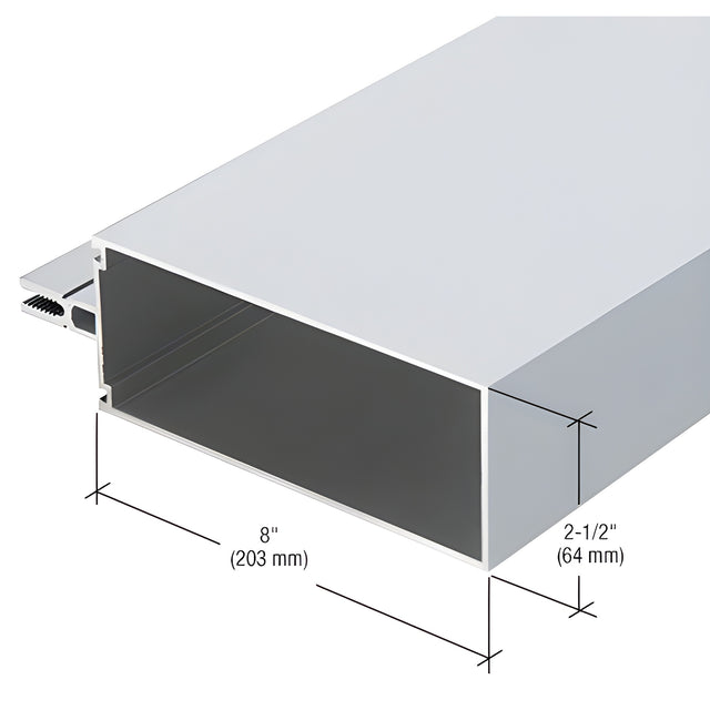 CRL-U.S. Aluminum Clear Anodized 8" Vertical/Horizontal Mullion - 24'-2"
