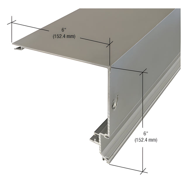 CRL-U.S. Aluminum Clear Anodized 90 Degree Corner Half Section - 24'-2"