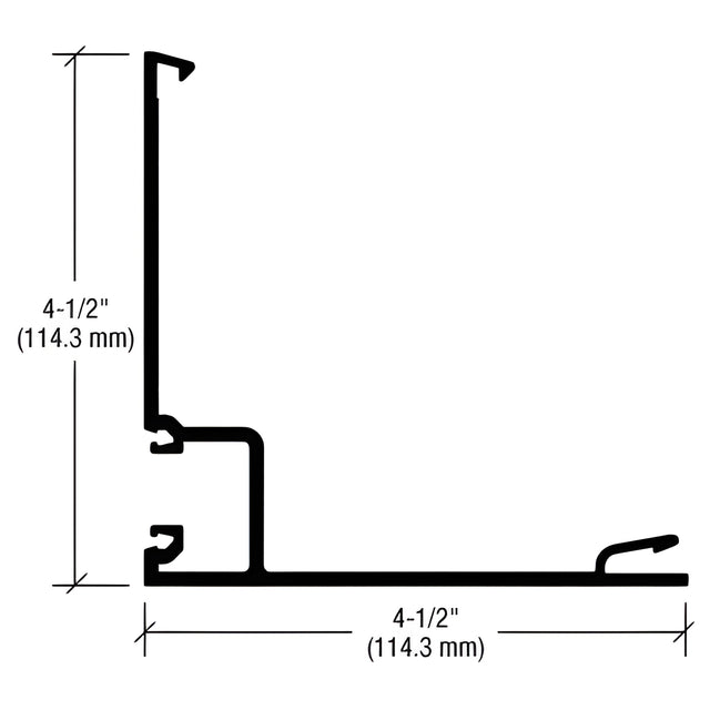 CRL-U.S. Aluminum Clear Anodized 90 Degree Outside Corner Half - 24'-2"