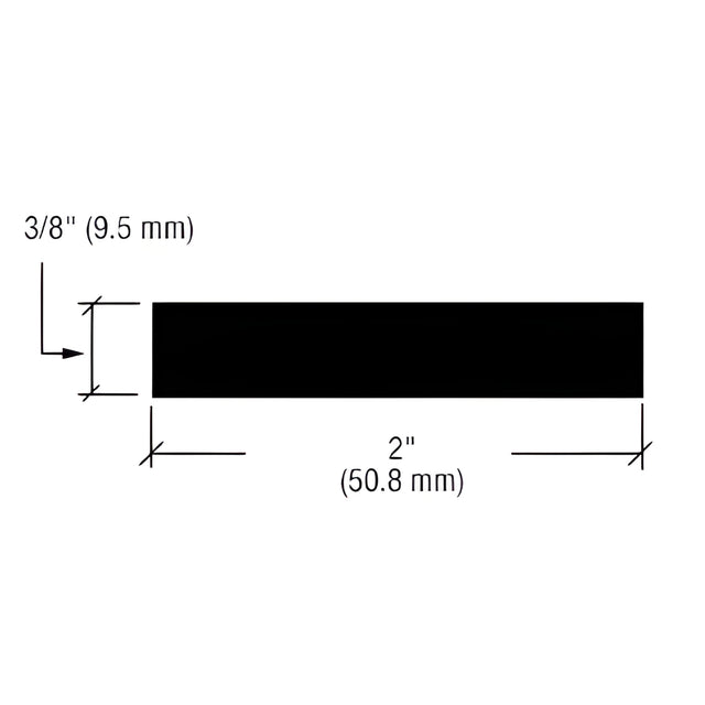 CRL-U.S. Aluminum Clear Anodized Bar 2" x 3/8" - 21'-2"