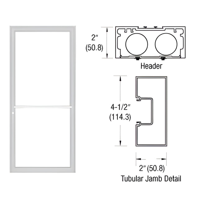 CRL-U.S. Aluminum Clear Anodized Class 1 451 Series Blank Up/Over Single Door Frame