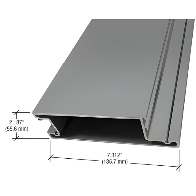 CRL-U.S. Aluminum Clear Anodized Class 1 7-5/16" Mid-Rail for 9/16" Glass - 21'0