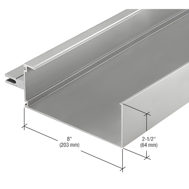CRL-U.S. Aluminum Clear Anodized Class 1 8" Open Back Horizontal Mullion - 24'-2"