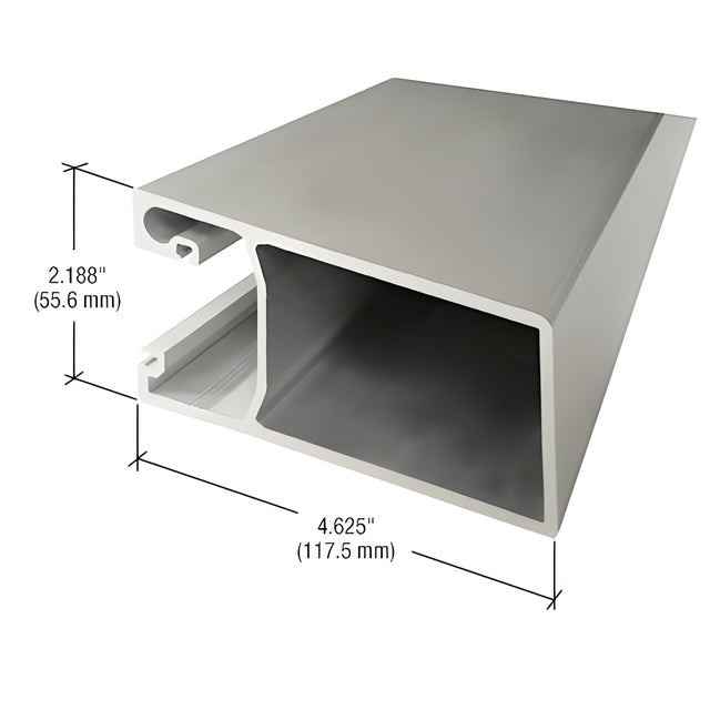 CRL-U.S. Aluminum Clear Anodized Class 1 Beveled Door Stile for 9/16" Glass - 21'-2"