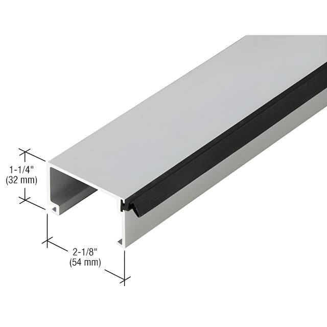 CRL-U.S. Aluminum Clear Anodized Class 1 Door Stop with Weatherseal - 21'-2"