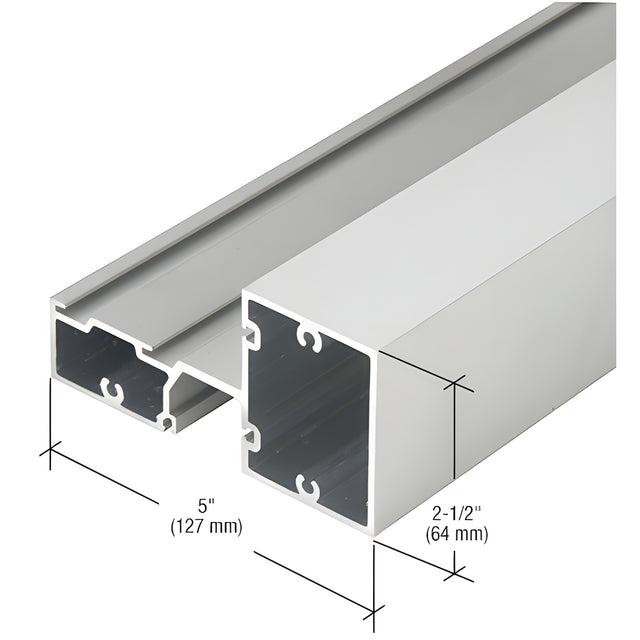 CRL-U.S. Aluminum Clear Anodized Class 1 Intermediate Horizontal Mullion - 24'-2"