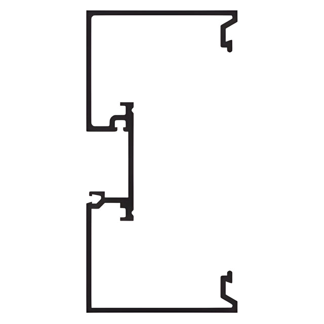 CRL-U.S. Aluminum Clear Anodized Class 1 Shallow Pocket Vertical Mullion for 9/16" Glass - 24'-2"