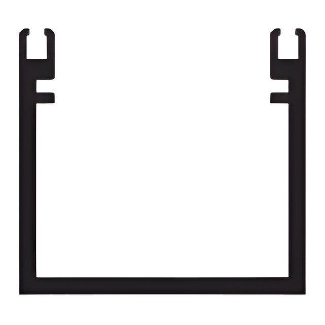 CRL-U.S. Aluminum Clear Anodized D-Bar Deep Back with Holes - 24'-2"