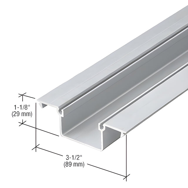 CRL-U.S. Aluminum Clear Anodized Deep Pocket Insert for 1" Glass - 24'-2"