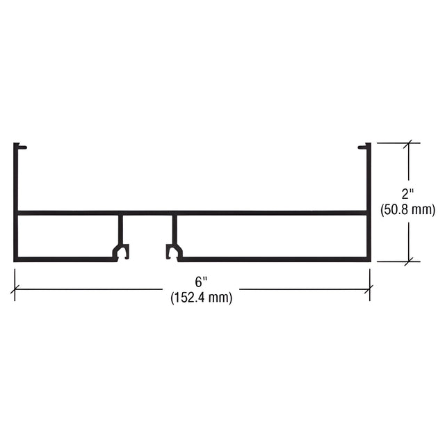 CRL-U.S. Aluminum Clear Anodized Door Jamb - 24'-2"