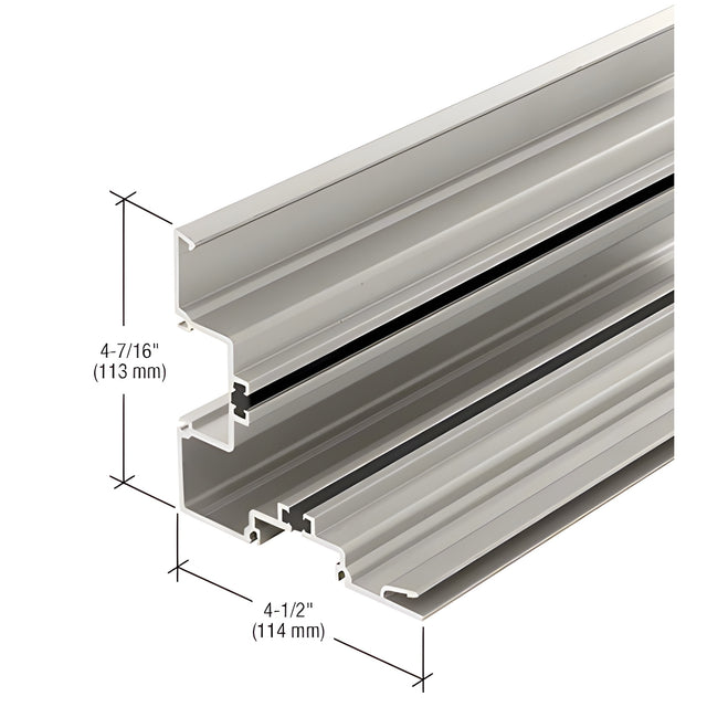 CRL-U.S. Aluminum Clear Anodized Double Pocket Corner Post Half Section, Thermally Improved - 24'-2"