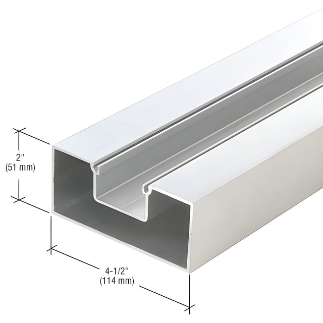 CRL-U.S. Aluminum Clear Anodized Hollow Door Jamb Double Acting - 21'-9"