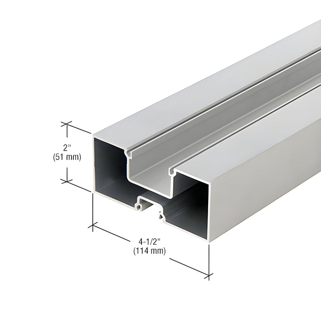 CRL-U.S. Aluminum Clear Anodized Hollow Door Jamb Single Acting - 24'-2"