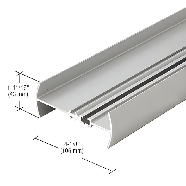 CRL-U.S. Aluminum Clear Anodized Hub Mullion, Thermally Improved - 24'-2"