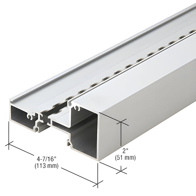 CRL-U.S. Aluminum Clear Anodized Intermediate Horizontal Mullion, Thermally Improved - 24'-2"