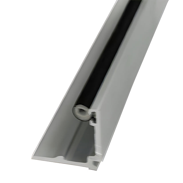 CRL-U.S. Aluminum Clear Anodized Jamb Channel Closure with Weatherstrip - 12'-2"
