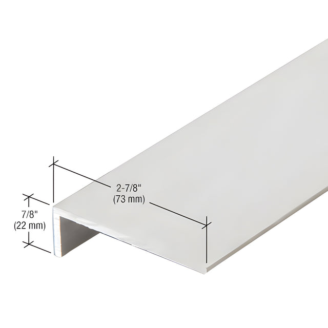 CRL-U.S. Aluminum Clear Anodized 'L' Angle, 2-7/8" x 7/8" x 1/8" - 21'-2"