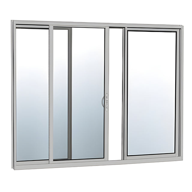CRL-U.S. Aluminum Clear Anodized OXO Sliding Door Thermally Broken Block Frame Glazed