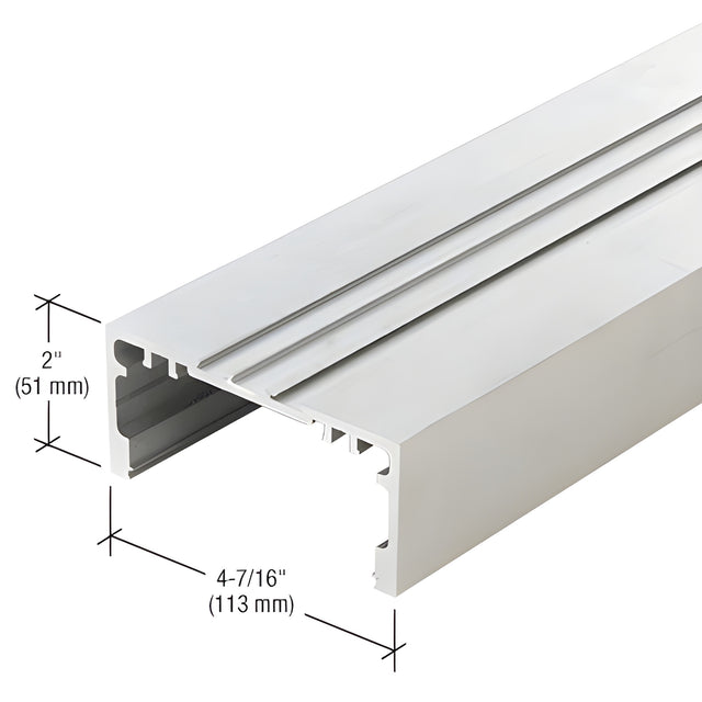 CRL-U.S. Aluminum Clear Anodized Open Back Door Header - 21'-4"