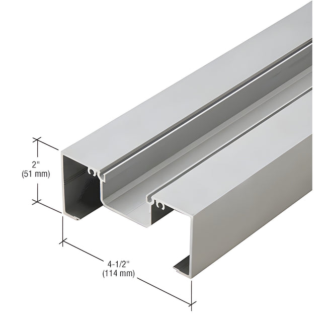 CRL-U.S. Aluminum Clear Anodized Open Back Head/Jamb Mullion - 24'-2"