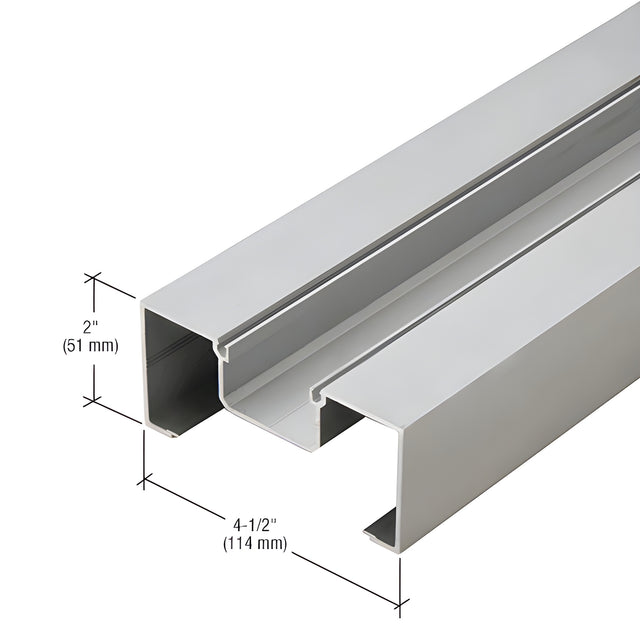 CRL-U.S. Aluminum Clear Anodized Open Back Vertical Mullion for 1" Glazing - 24'-2"