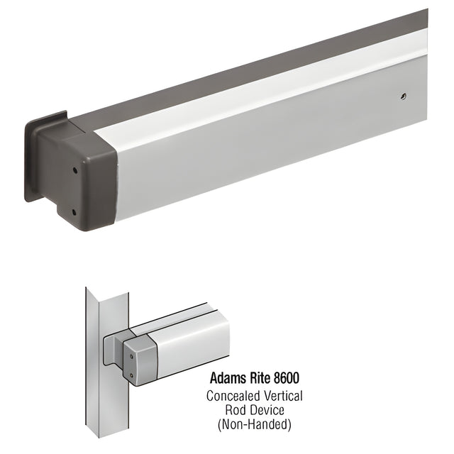 CRL-U.S. Aluminum Clear Anodized Panic Concealed Vertical Rod Adams Rite® 8600 Only 42"
