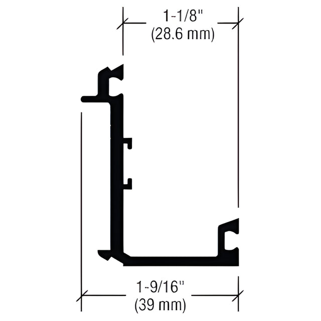 CRL-U.S. Aluminum Clear Anodized Perimeter Pressure Bar - 24'-2"