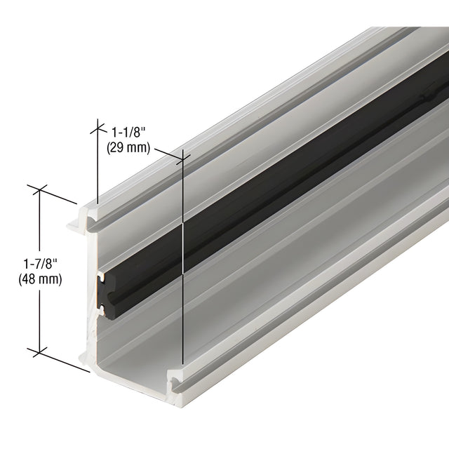 CRL-U.S. Aluminum Clear Anodized Perimeter Pressure Bar with Punched Thermal Spacer - 24'-2"