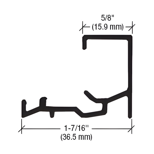 CRL-U.S. Aluminum Clear Anodized S010 Sash Gutter for 1/4" Glazing - 24'-2"