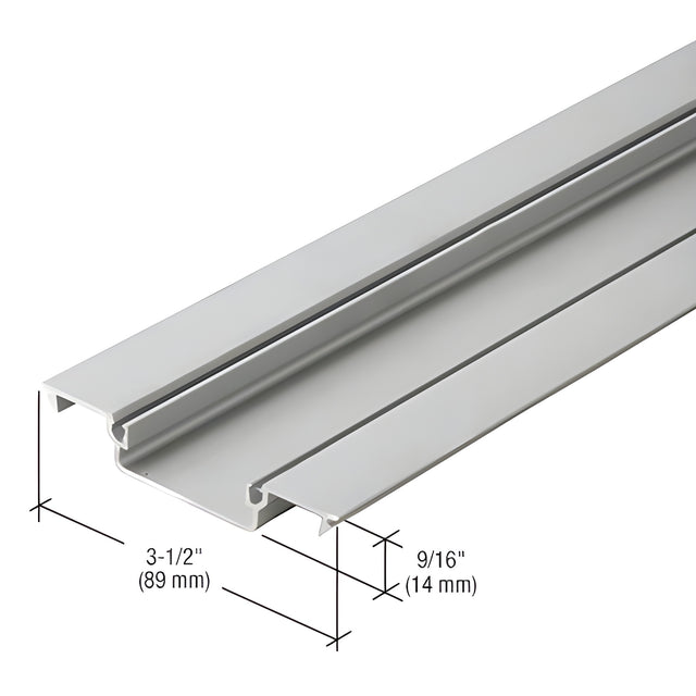 CRL-U.S. Aluminum Clear Anodized Shallow Pocket Insert for 1" Glass - 24'-2"
