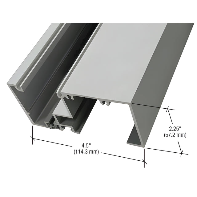 CRL-U.S. Aluminum Clear Anodized Sill for 1" Glazing 2-1/4" x 4-1/2", Thermally Improved - 24'-2"