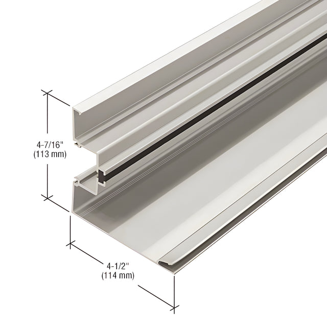 CRL-U.S. Aluminum Clear Anodized Single Pocket Corner Post Half Section, Thermally Improved - 24'-2"